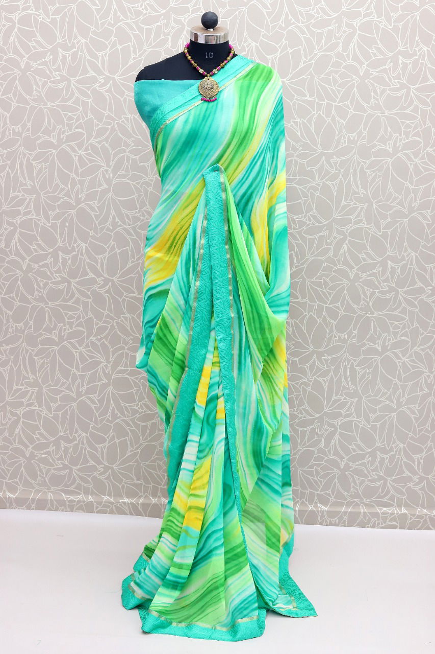 Niharika Print 13 Fancy Designer Casual Wear Georgette Saree Collection